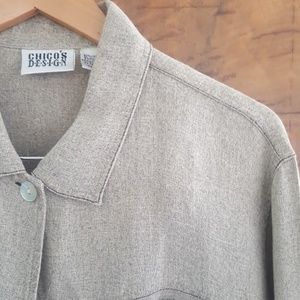 Chico's Linen button up jacket